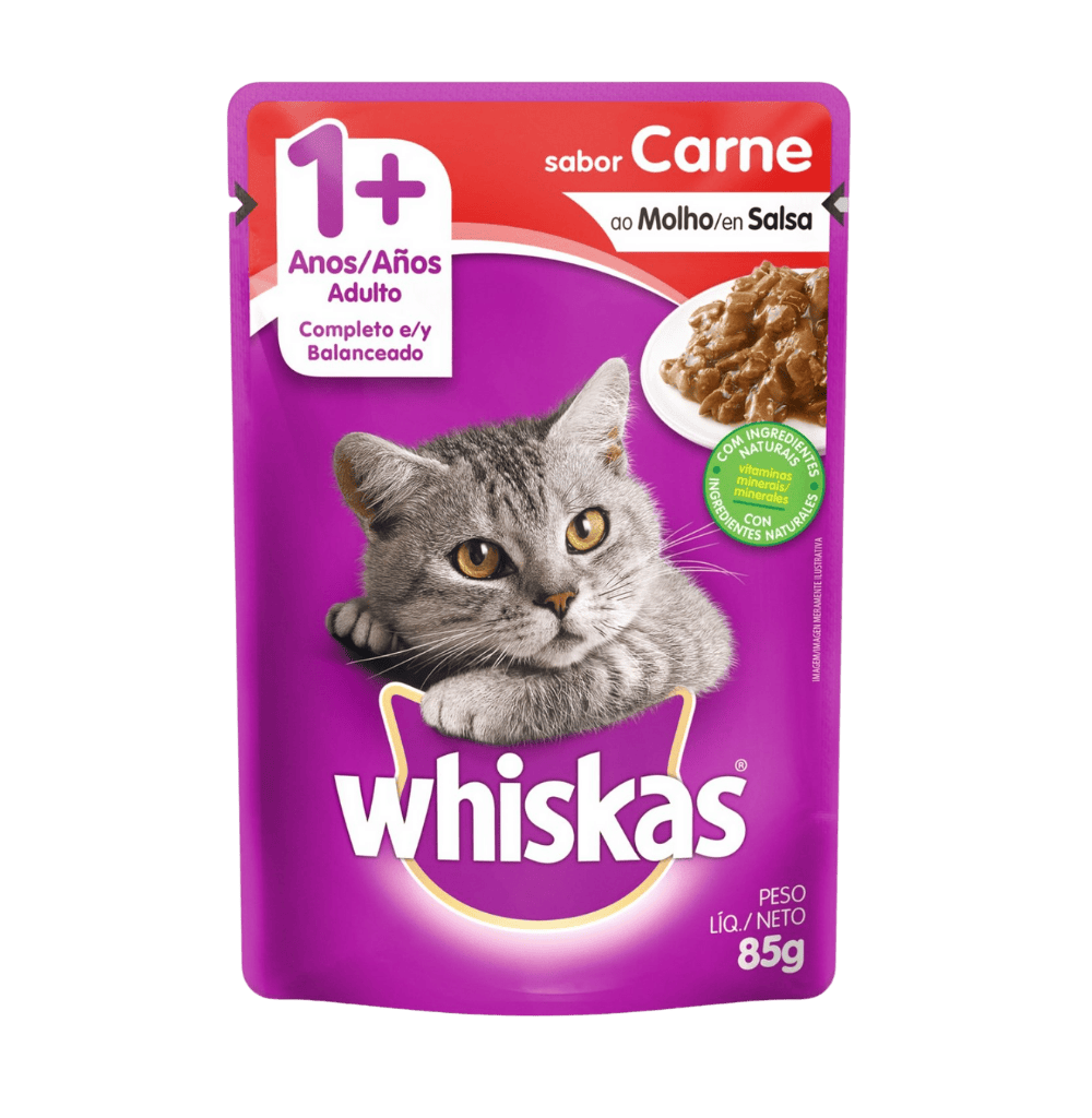 WHISKAS CARNE POUCH 85GR UD