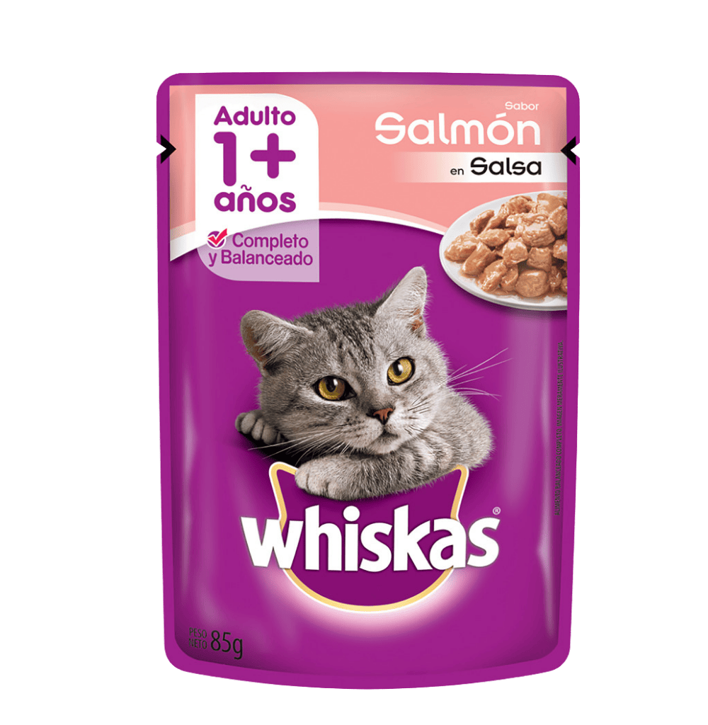 WHISKAS SALMON POUCH 85GR UD