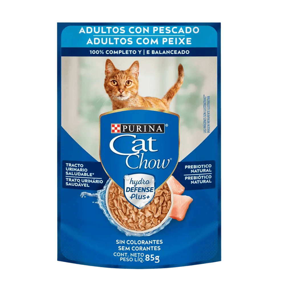 CAT CHOW POUCH GATOS PESCADO 85GR
