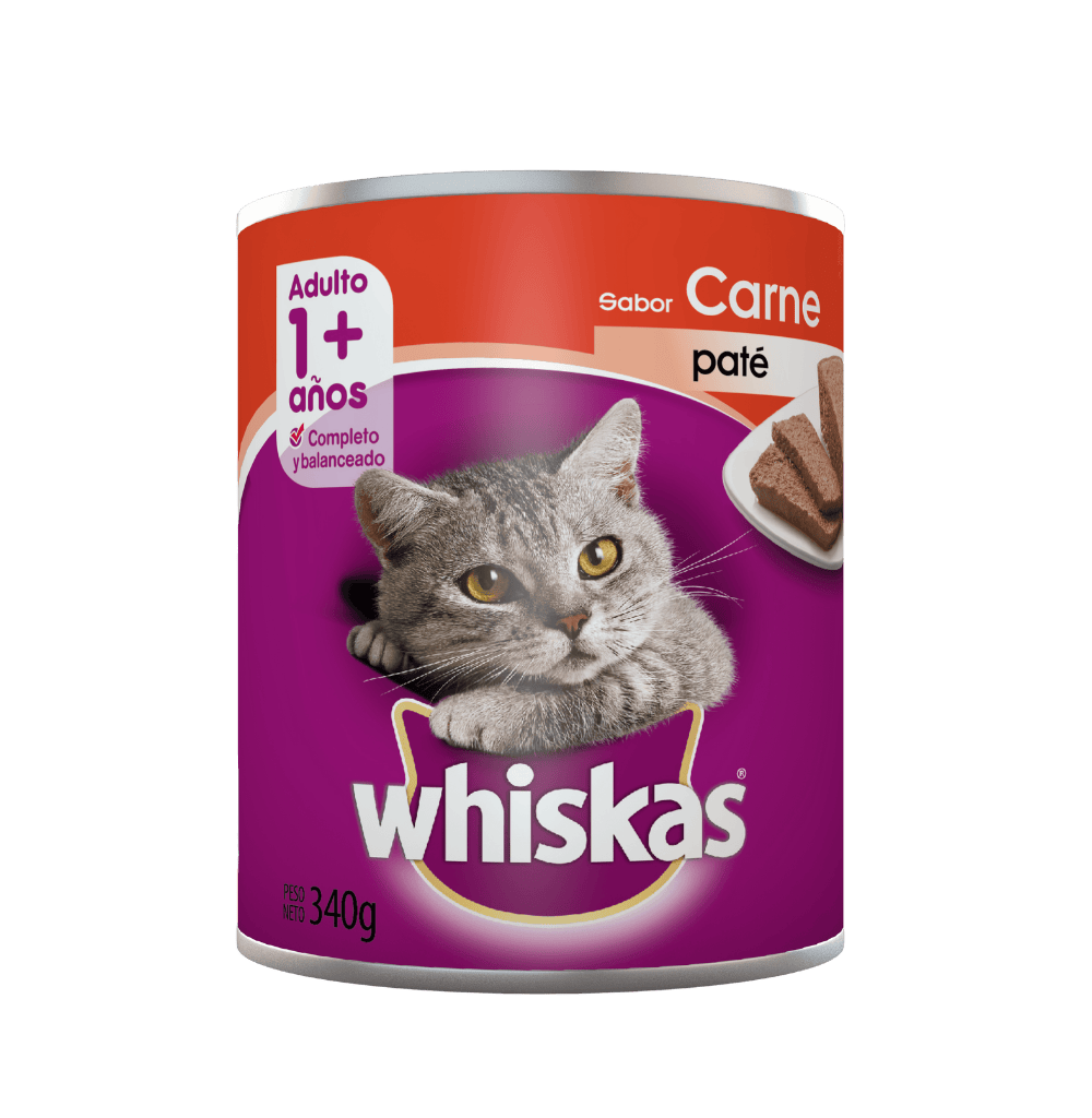 WHISKAS LATA CARNE 340GR