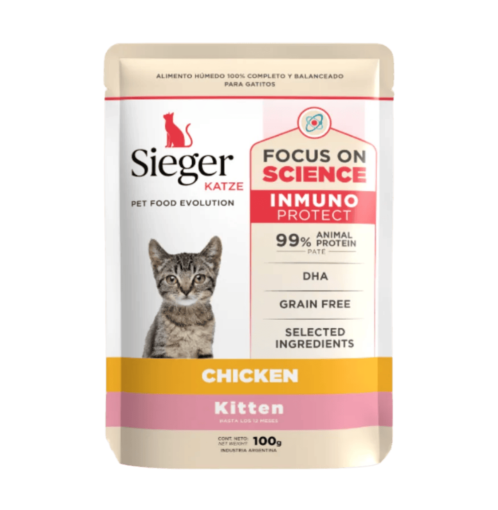 SIEGER KATZE KITTEN WET POLLO 100GR POUCH