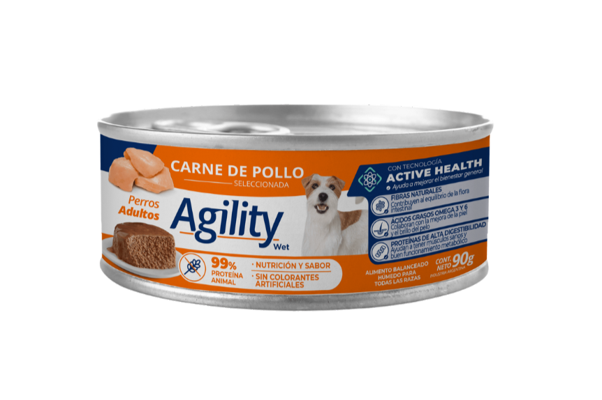 AGILITY DOG LATA ADULTO POLLO 90GR