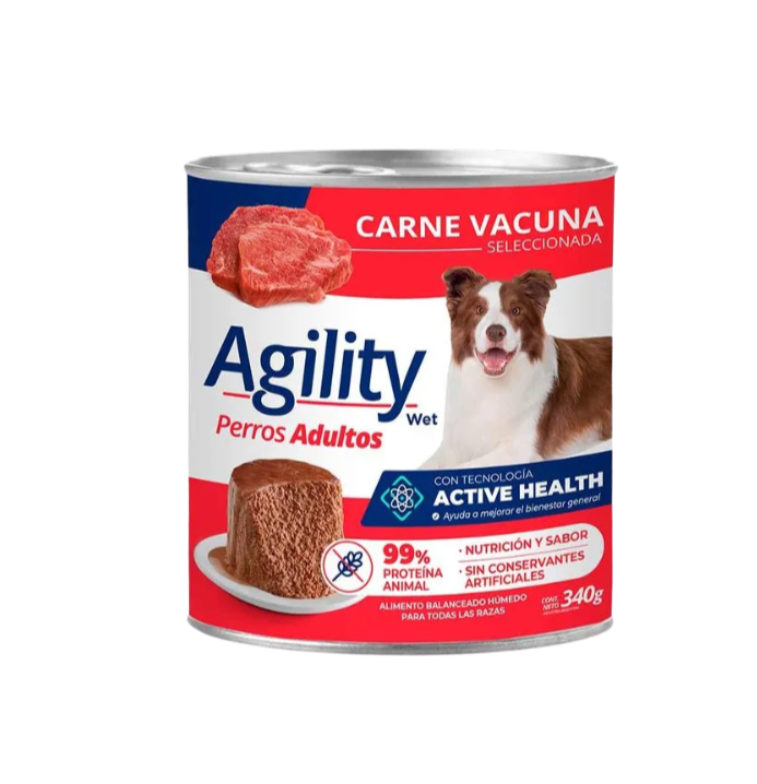 AGILITY LATA DOG CARNE 340GR