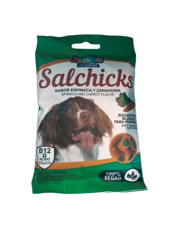 SALCHICKS ESPINACA/ ZANAHORIA 100GR X1UN