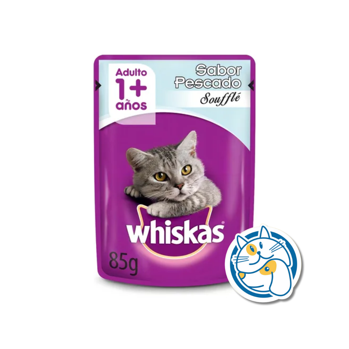 WHISKAS PESCADO SOUFLE POUCH 85GR UD