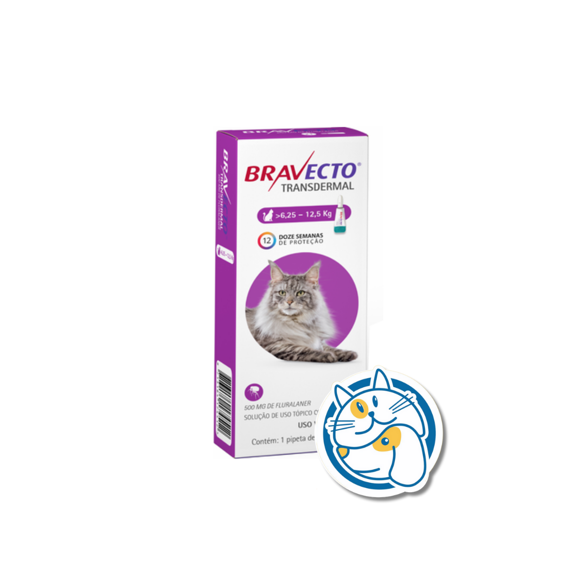 BRAVECTO GATOS SPOT ON 500 MG 6,25 A 12,5 KG