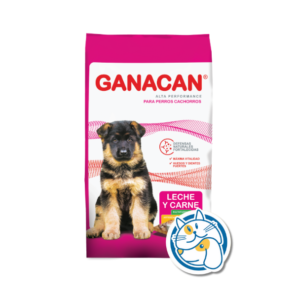 GANACAN PERROS CACHORROS CARNE Y LECHE 22KG