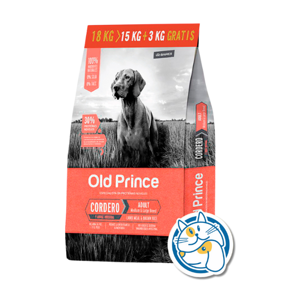 OLD PRINCE NOVEL CORDERO Y ARROZ AD. MG 15+3KG