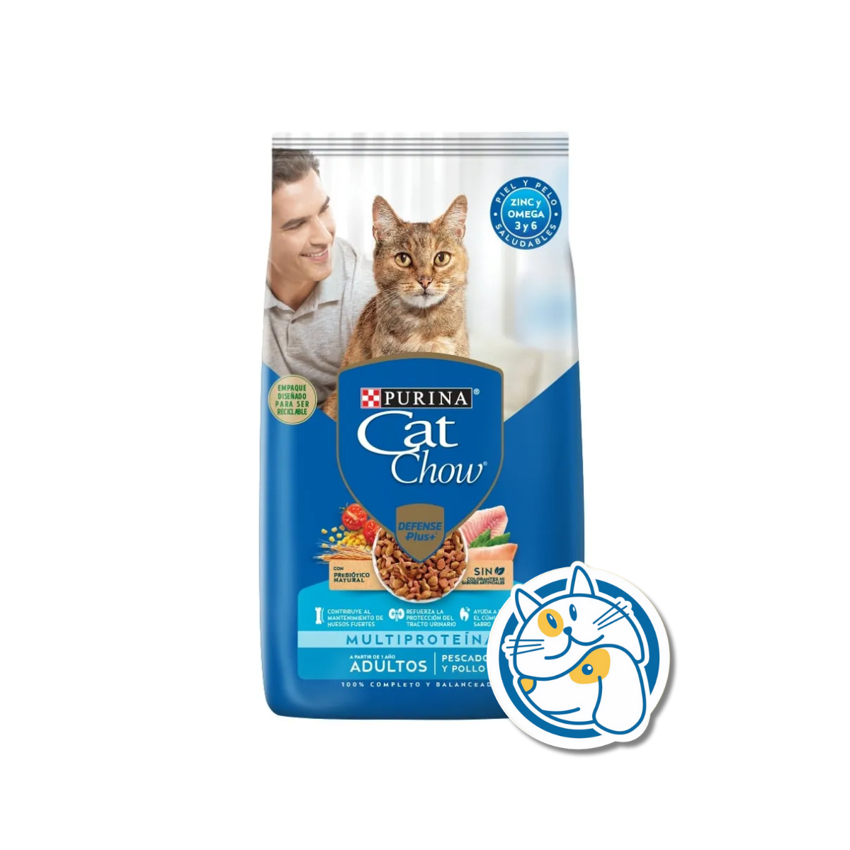 CAT CHOW ADULTOS SABOR PESCADO Y POLLO 3KG