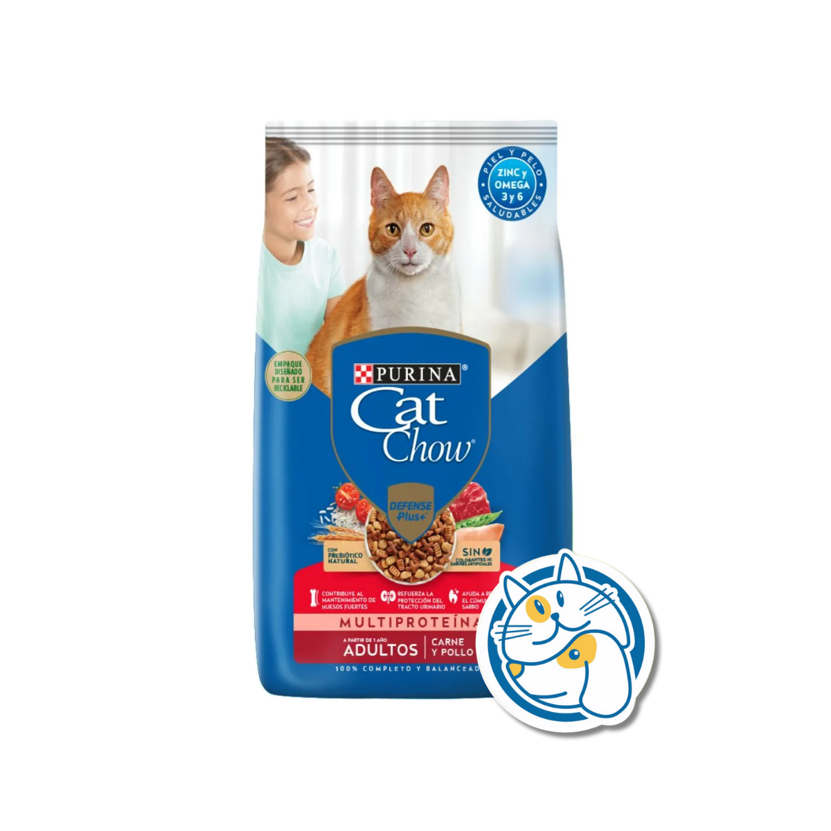 CAT CHOW ADULTOS SABOR CARNE Y POLLO 8KG