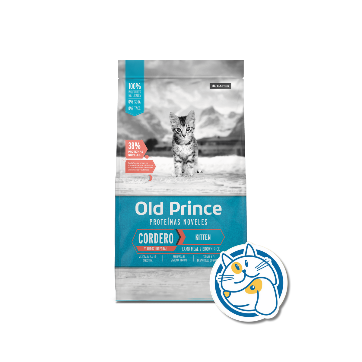 OLD PRINCE NOVEL CORDERO Y ARROZ CAT KITTEN 3KG