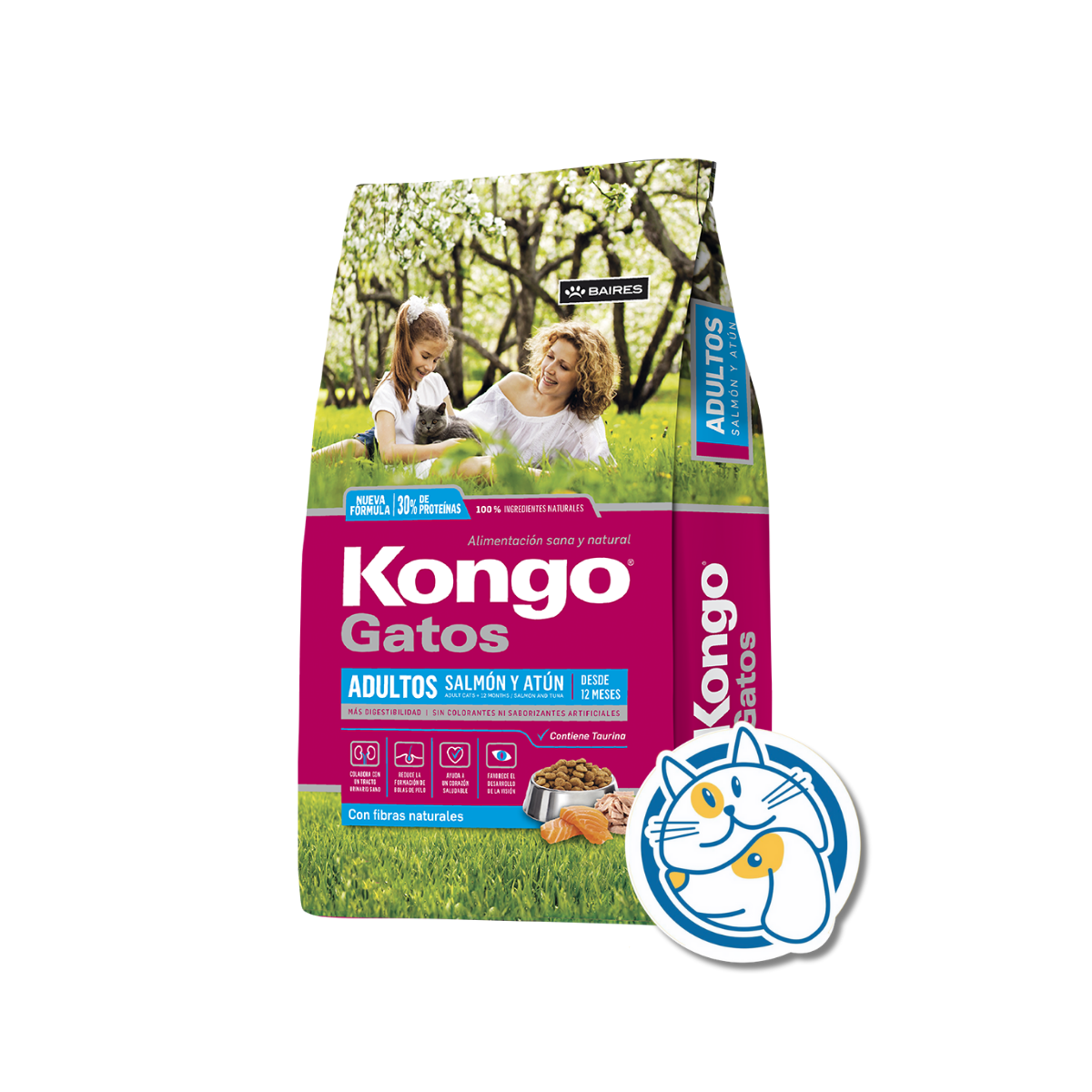 KONGO GATO NATURAL AD SAL/ATUN 15KG
