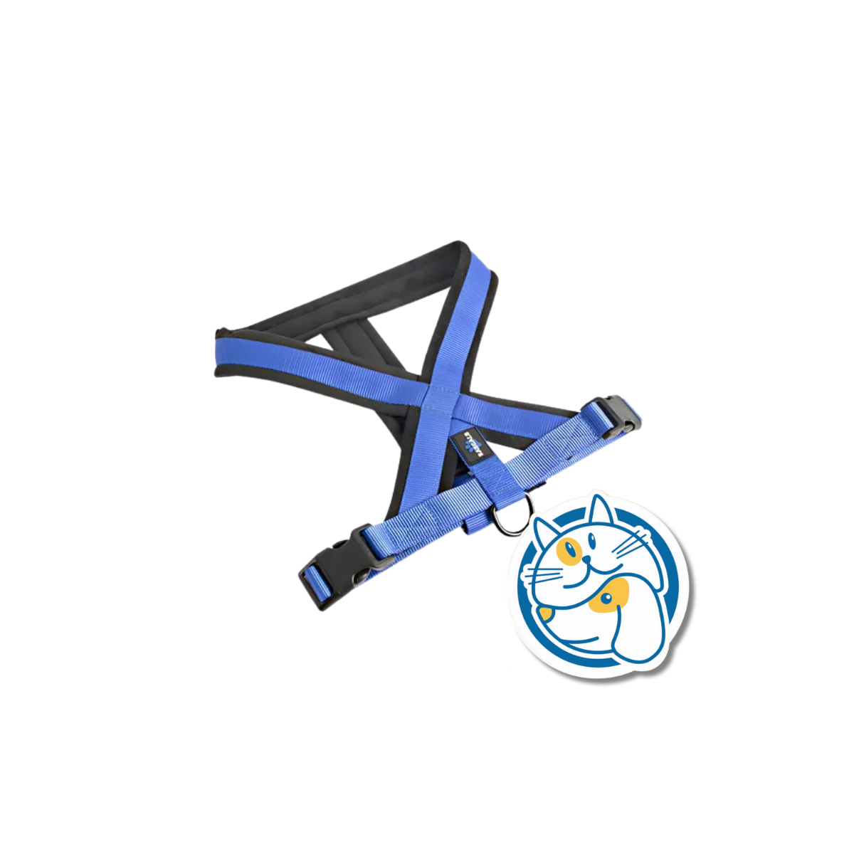 DOG ARNES ACOLCHADO PREMIUM ANTI TIRON，COLOR AZUL，L/XL SIZE, 2,5 CM X 70-100 CM 1PC/TIE BACKCARD -