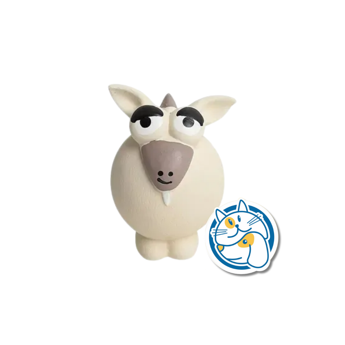 CABRITO - JUGUETE DE LATEX CON CHIFLE - MEDIDA: 12X7,5X7,5CM - COLOR: BLANCO - 1PC/HANGTAG - PESO: 72GR.