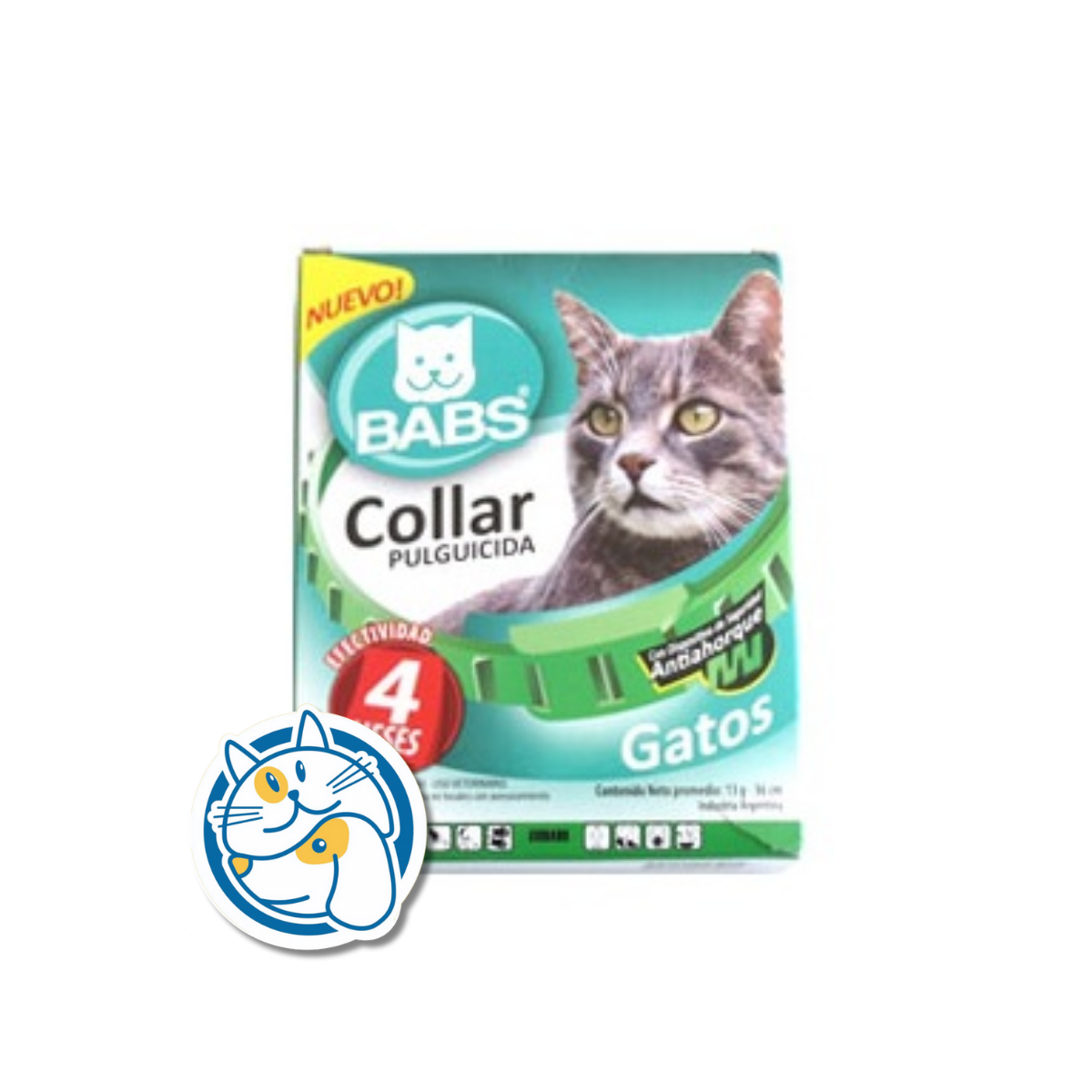 BABS COLLAR COLOR GATOS (BLISTER)