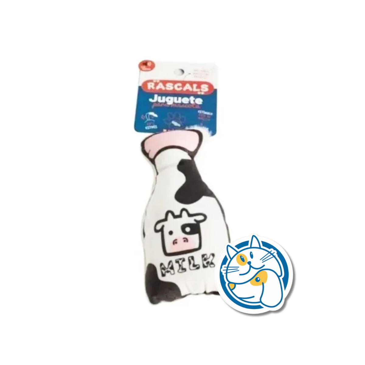 BOTELLA LECHE - JUGUETE DE PLUSH CON CHIFLE - MEDIDA: 14,5 X 7,2CM - PESO: GR.