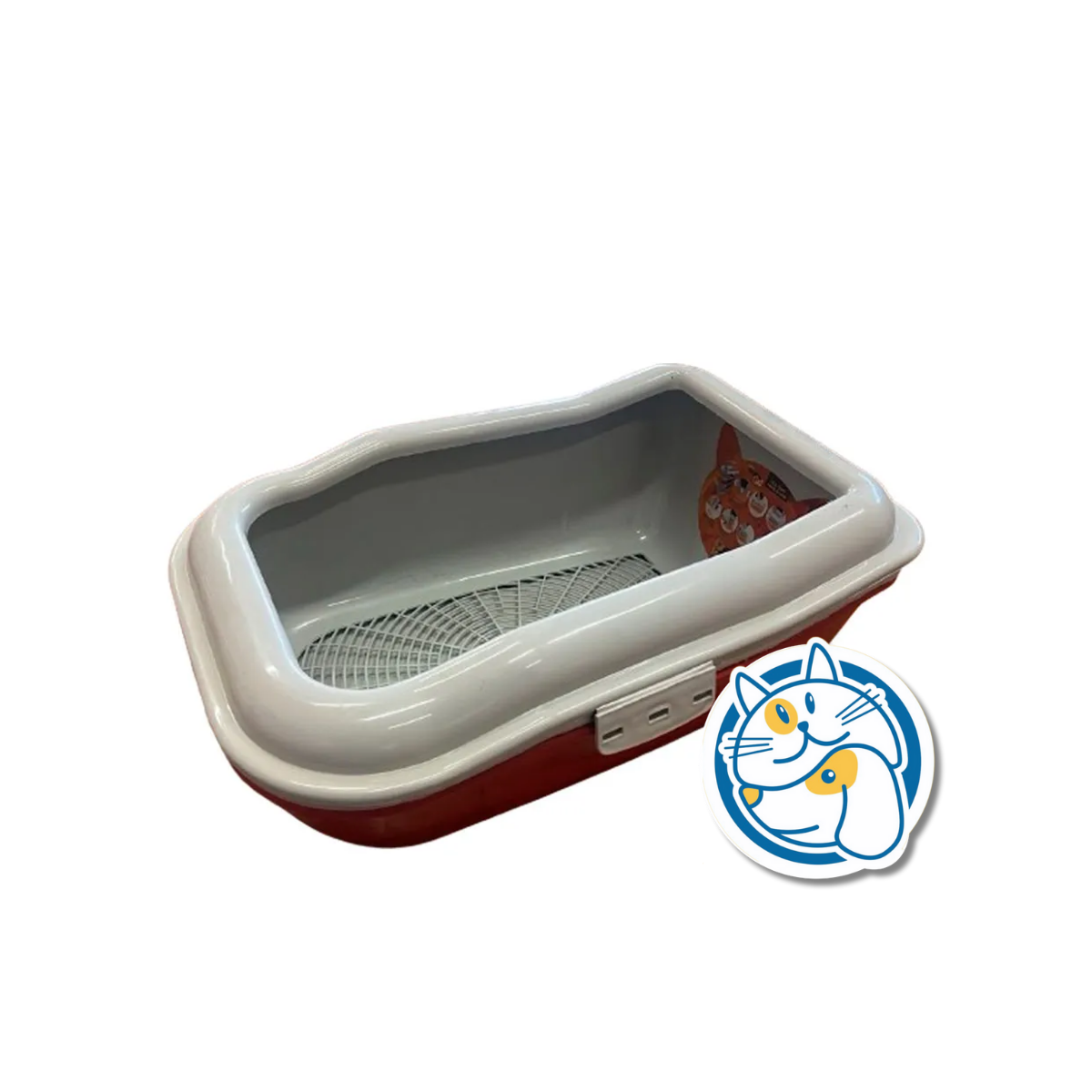 BANDEJA CON TAMIZADOR Y TRABA ROJA 56X39X23,5