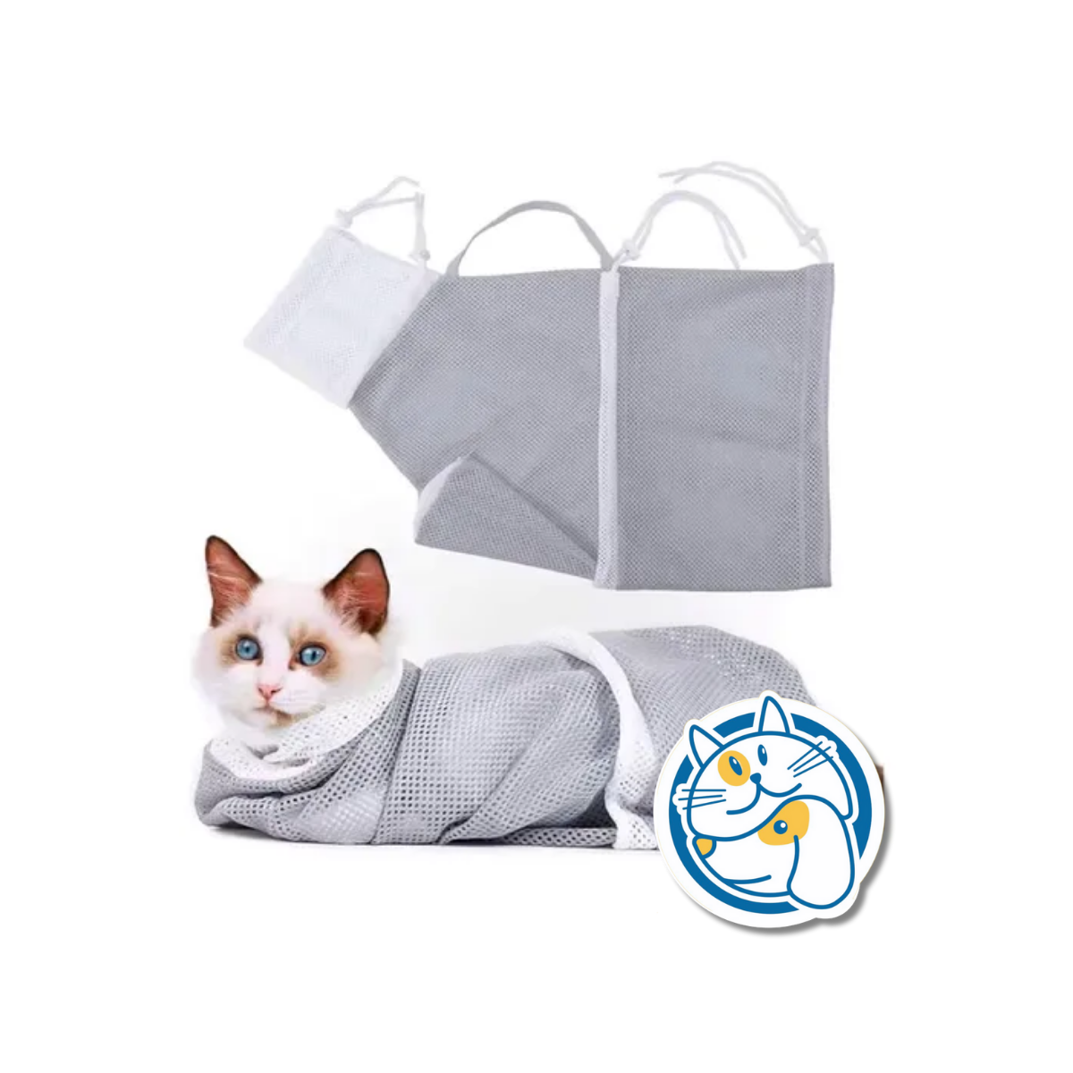 BOLSA PARA BAÑO/HIGIENTE DE GATO ANTIMORDIDA ANTIRASGUÑO