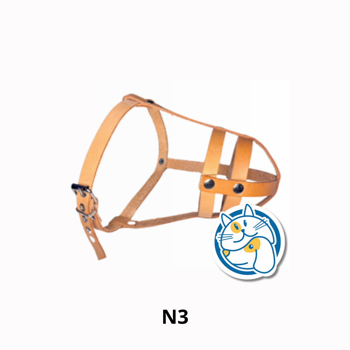 BOZAL CANASTA DE CUERO N3 SALTADOG