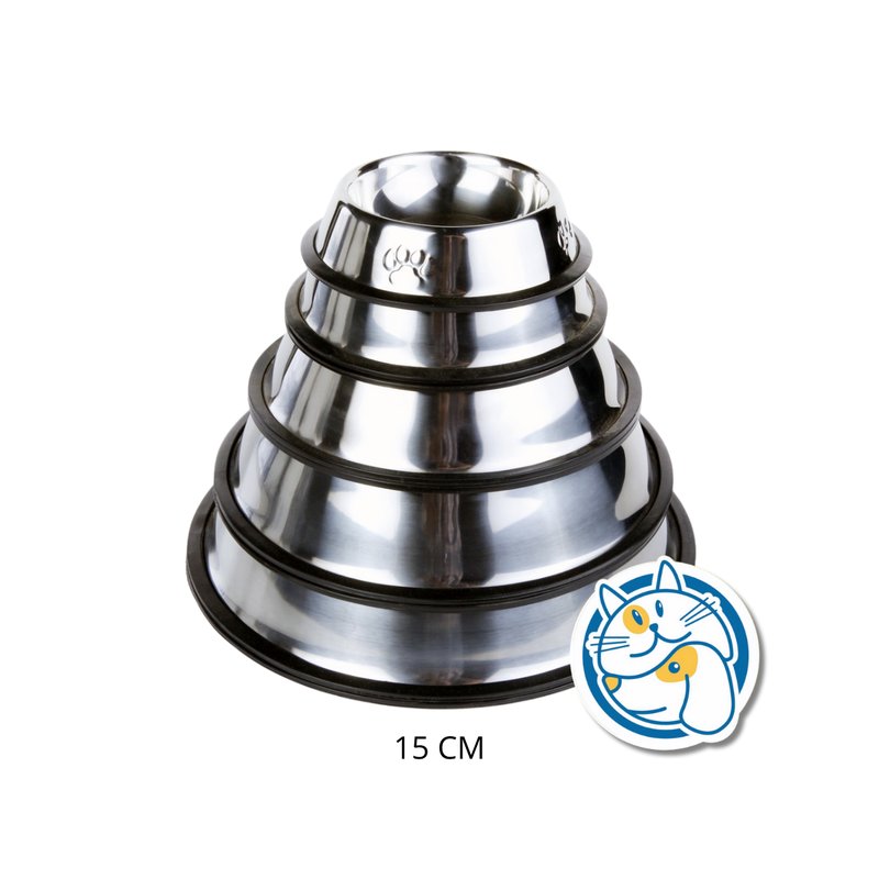 COMEDERO ACERO INOX 15 CM PP