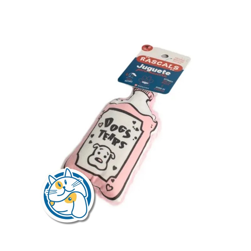 FRASCO CACHORRO - JUGUETE DE PLUSH CON CHIFLE - MEDIDA: 14,5 X 7,2CM - PESO: GR.