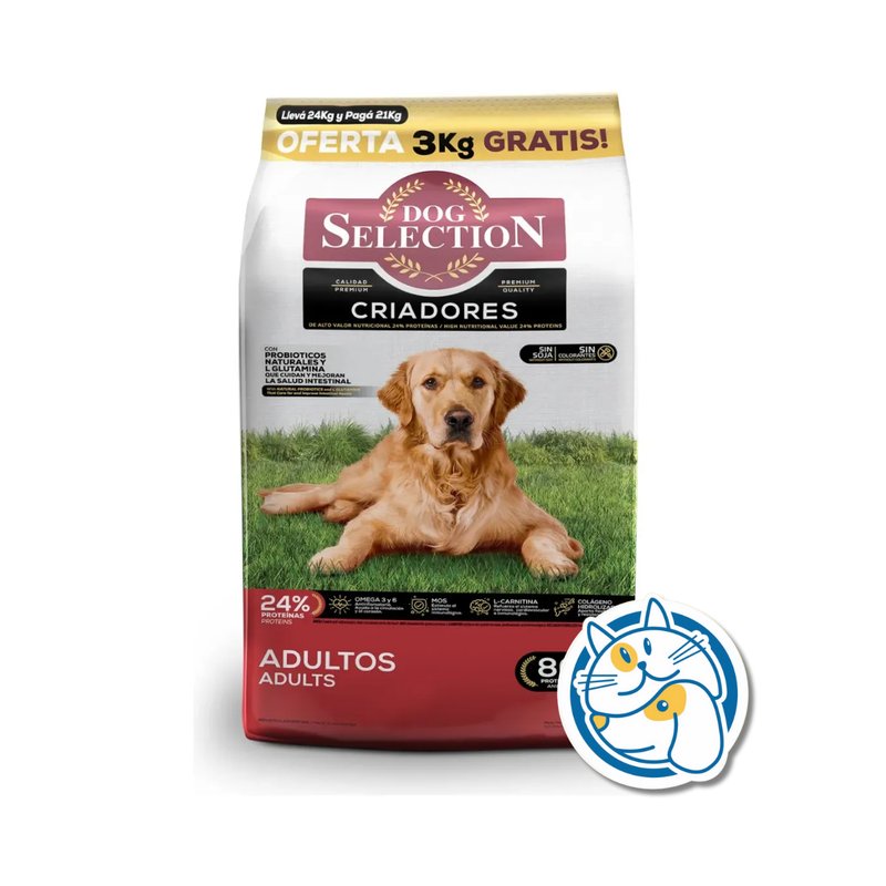 DOG SELECTION CRIADORES ADULTOS CARNE Y POLLO 21+3KG