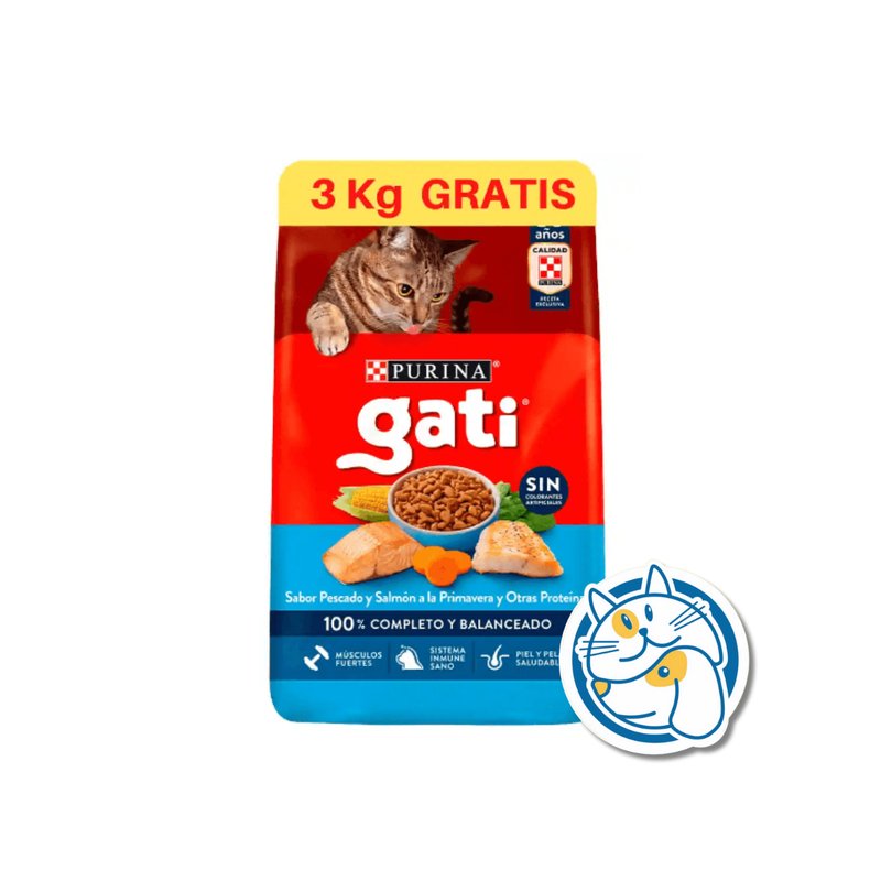 GATI PESCADO Y SALMON +3 15KG