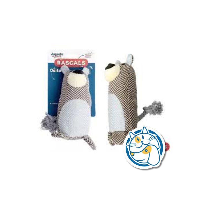 OSITO - JUGUETE DE PLUSH CON CHIFLE - MEDIDA: 20 X 7,5CM - PESO: 73GR. -