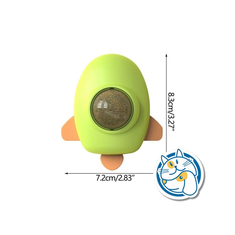 NAVE ESPACIAL C/ CATNIP Y COLGANTE ADHESIVO P/ PARED - 25119