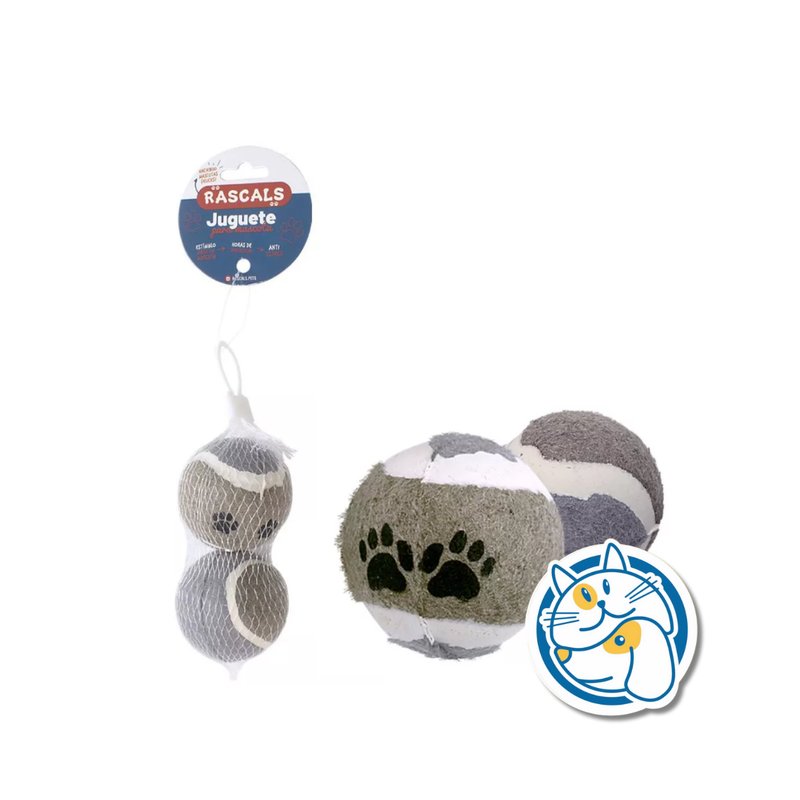 SET 2 PELOTAS TENIS - JUGUETE - MEDIDA:2,5 CM