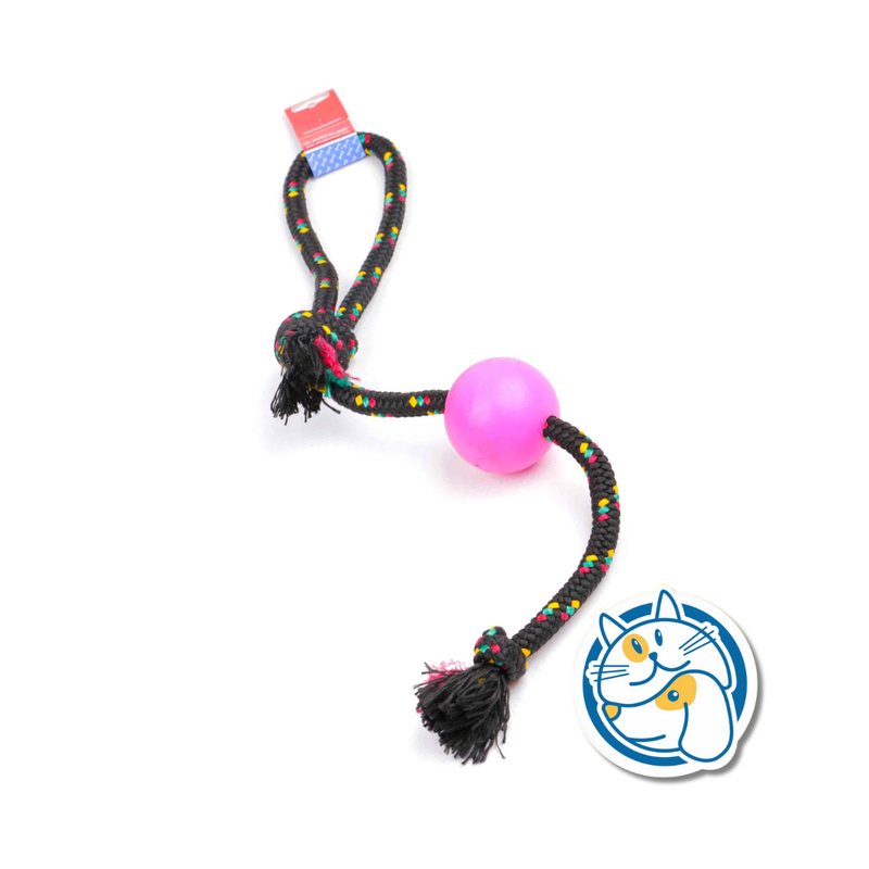 S205 - PELOTA DE GOMA GRANDE SOGA ALPINA 15MM CON LARGO 80 CM