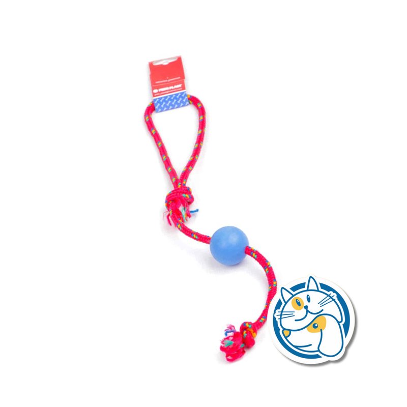 S201 - PELOTA DE GOMA CHICA SOGA ALPINA 8MM CON LARGO 50 CM