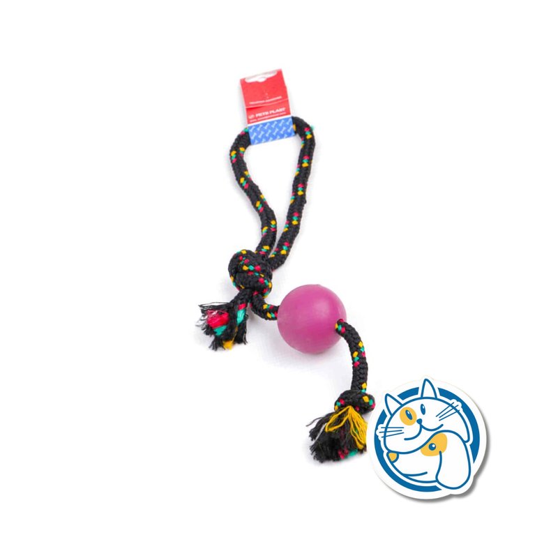 S203 - PELOTA DE GOMA MEDIANA SOGA ALPINA 12MM CON LARGO 55 CM