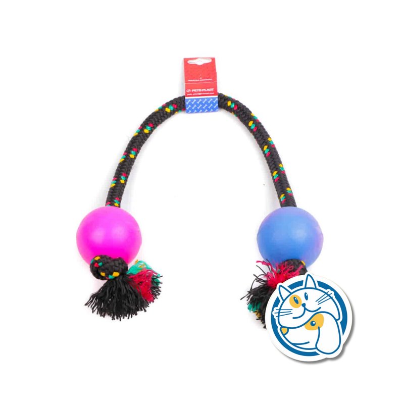 S305 - PELOTA DE GOMA GRANDE SOGA ALPINA 15MM CON LARGO 75 CM