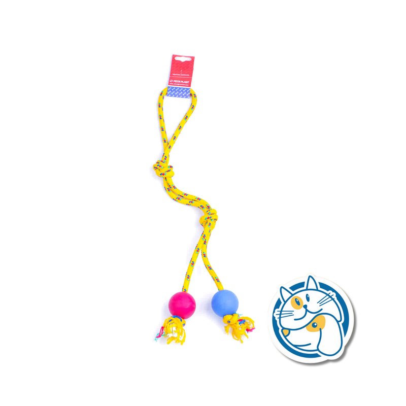 S601 - PELOTA DE GOMA CHICA SOGA ALPINA 8MM CON LARGO 55 CM