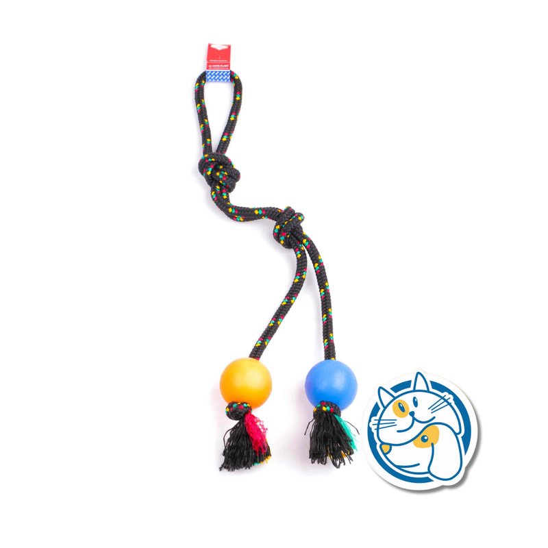 S605 - PELOTA DE GOMA GRANDE SOGA ALPINA 15MM CON LARGO 85 CM