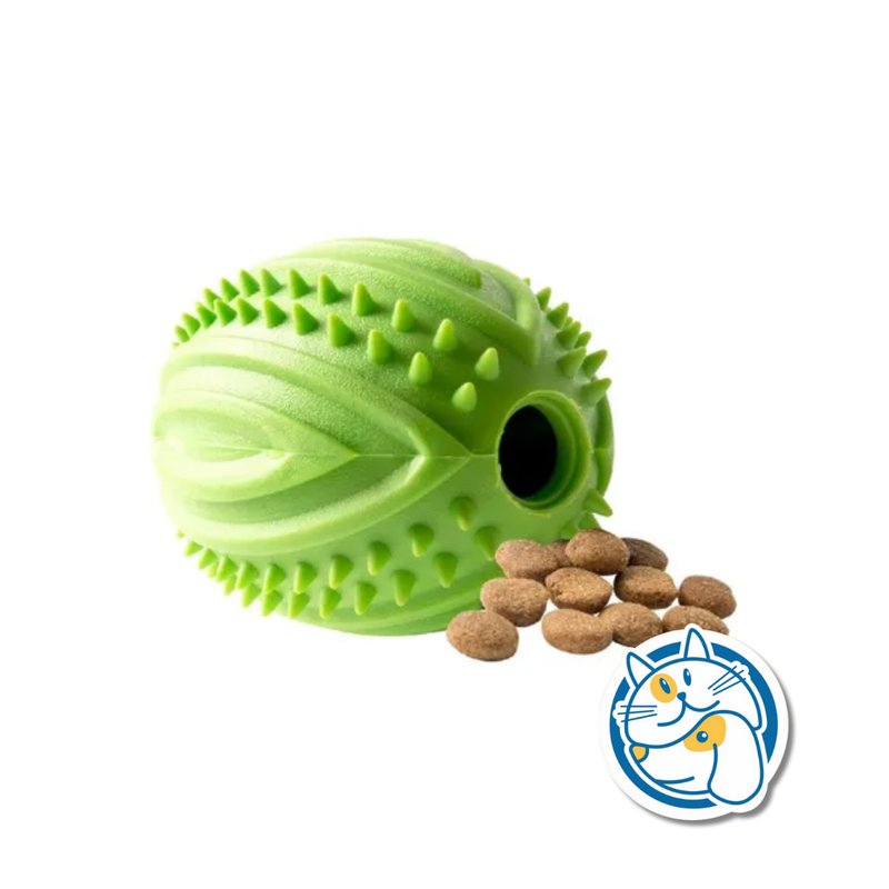 PELOTA RUGBY TPR SIN SONIDO , COLOR VERDE - MEDIDA: LARGE:14X9.5CM, NO FTLATOS 1PC/HANGTAG -