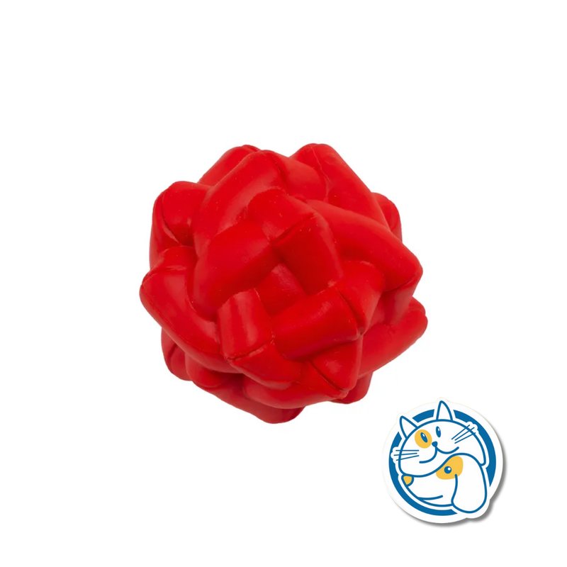 PELOTA SOLIDA - JUGUETE DE GOMA, COLOR ROJO, MEDIDA: 6,5X6,2CM, NO FTLATOS,1PC/HANGTAG