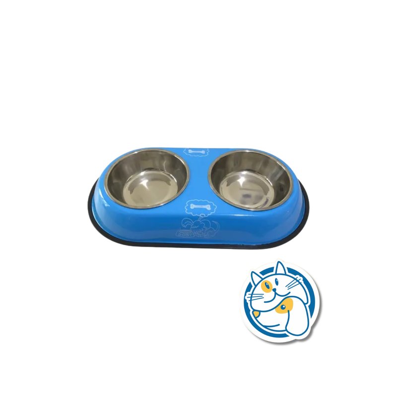 COMEDERO DOBLE ACERO INOX. 12CM - 24022