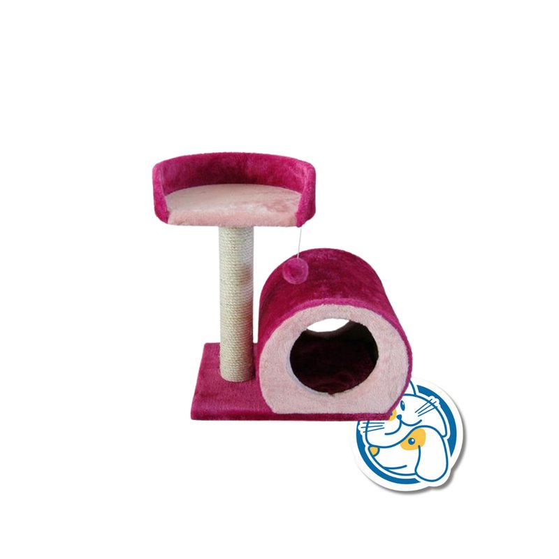 RASCADOR DOS NIVELES C/TUNEL Y RATON COLGANTE 30X35X50CM - 25014