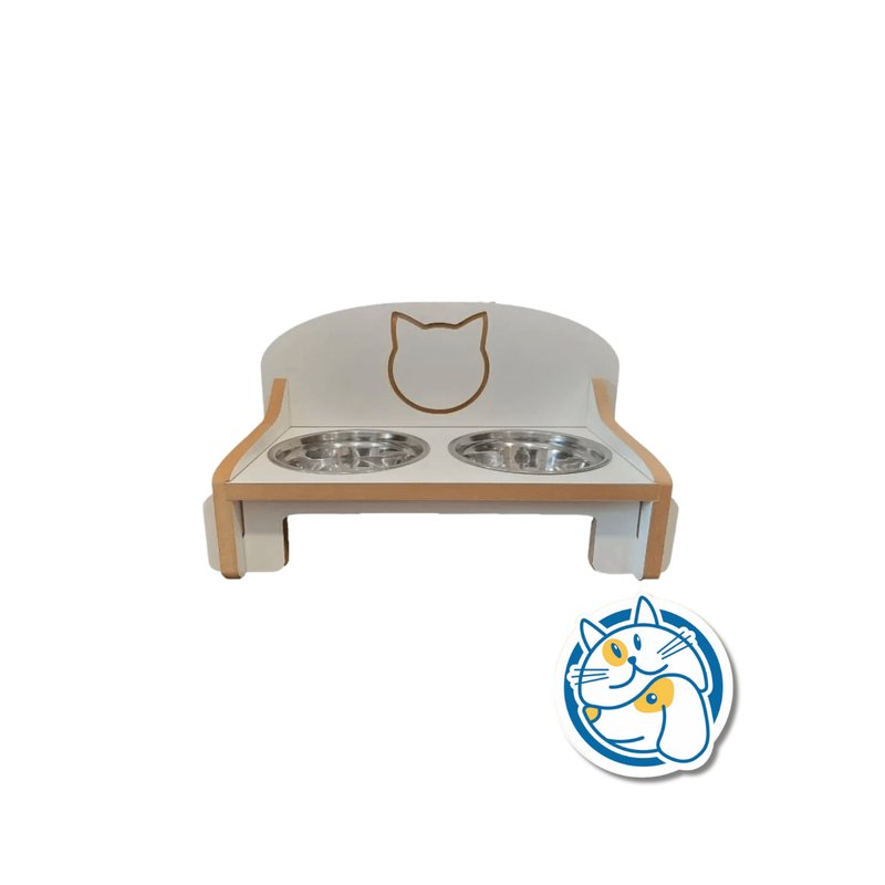 COMEDERO DOBLE MDF GATITO