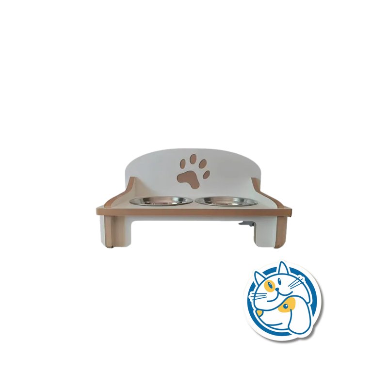 COMEDERO DOBLE MDF PATITA CHICO