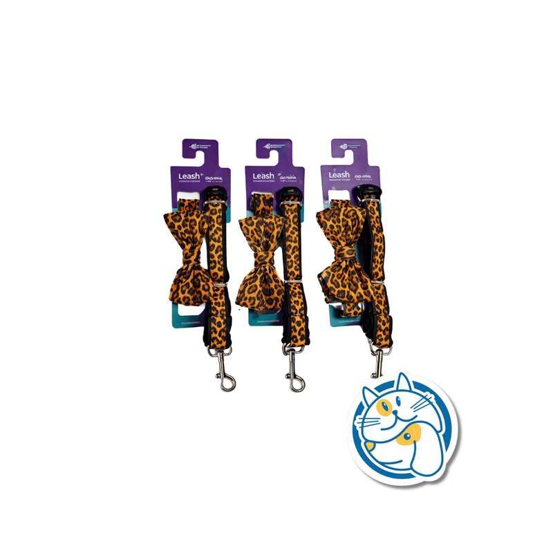 COLLAR MOÑO Y CORREA L ANIMAL PRINT