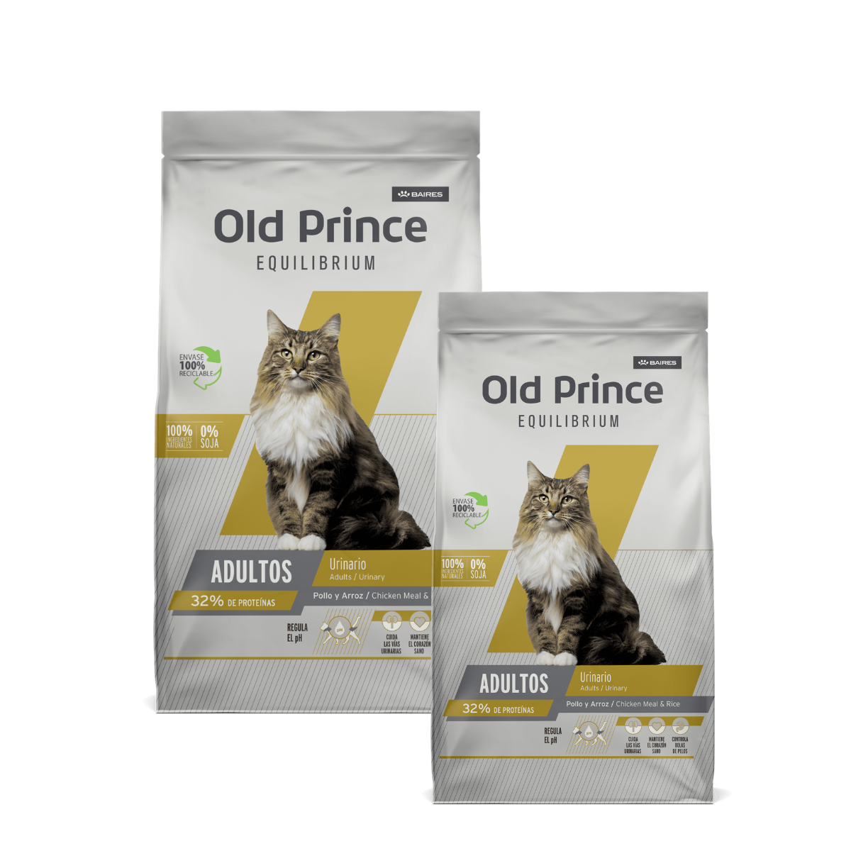 OLD PRINCE EQUILIBRIUM GATOS ADULTOS URINARY CARE 7,5KG X2 UNIDADES