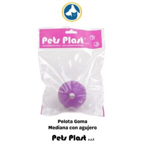 Pelota de Goma Med. c/ Agujero(PET PLAS)