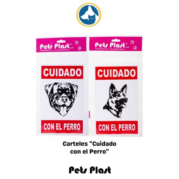 95 Cartel "cuidado con el perro"(PET PLAS)