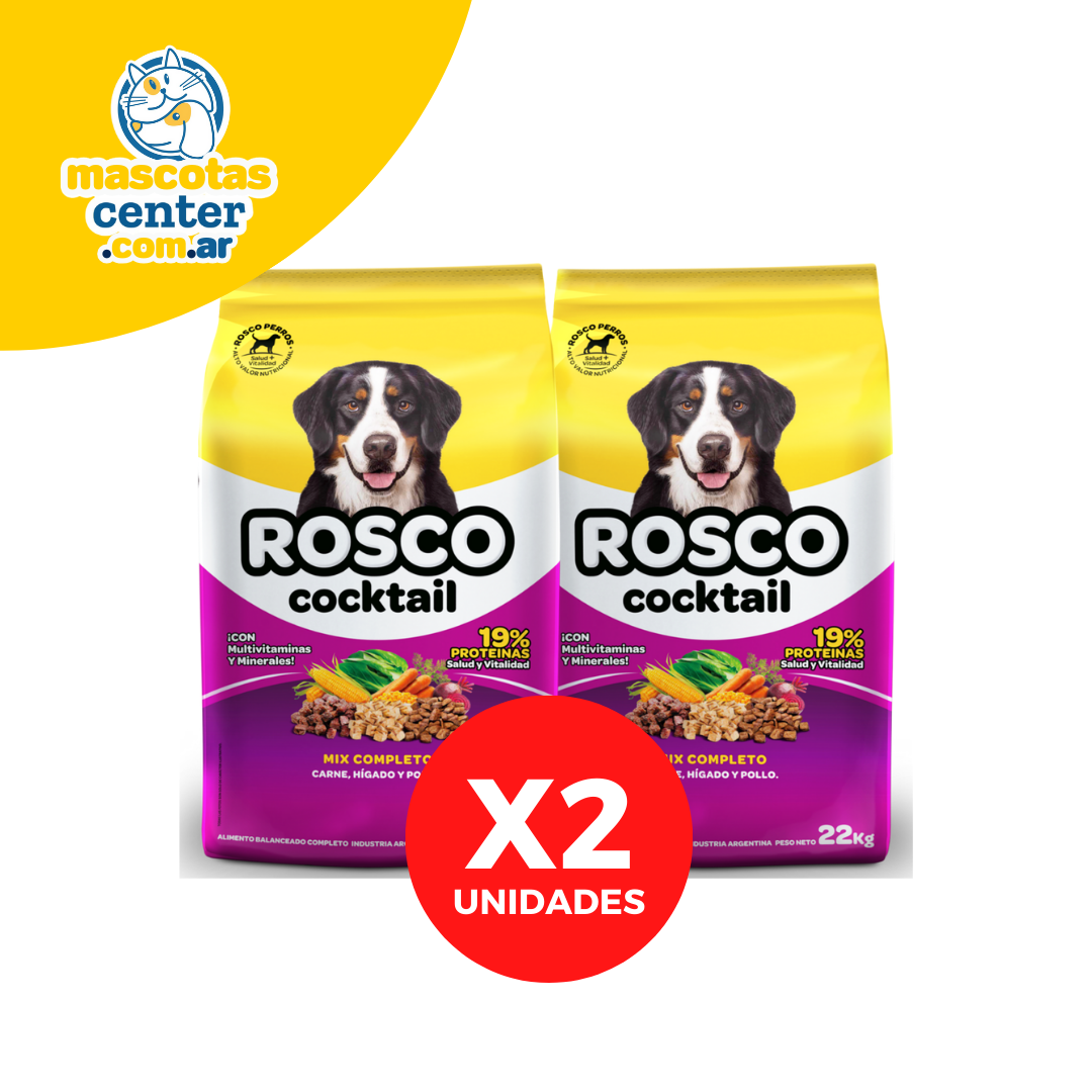 Rosco Cocktail Perros Adultos 15KG COMBO X2
