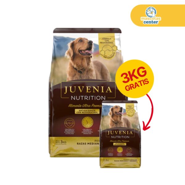 JUVENIA PERROS ADULTOS 15KG + 3KG GRATIS